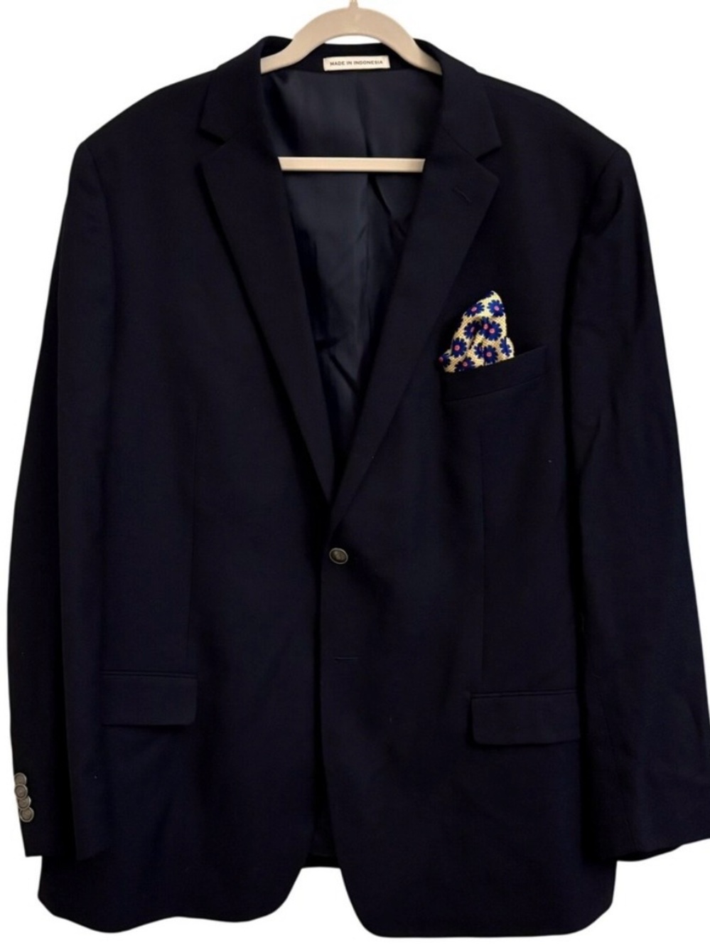 Reda Joseph Abboud Navy Blue Blazer Mens Suit Jacket Business Career Sz 50R
